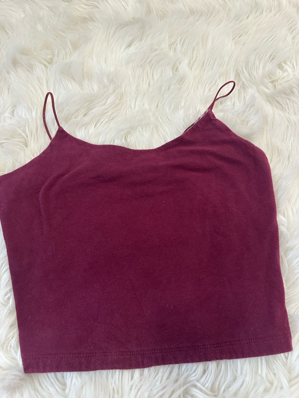 Arizona Jean Company Maroon Spaghetti Strap Cami double lined